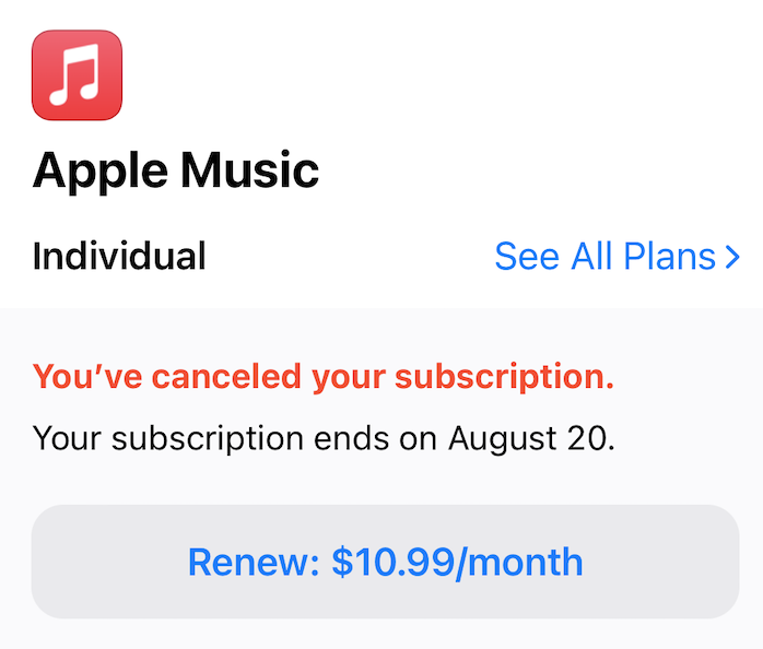 suscripción activa a Apple Music