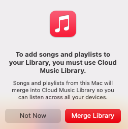 Desactivar la biblioteca musical de iCloud