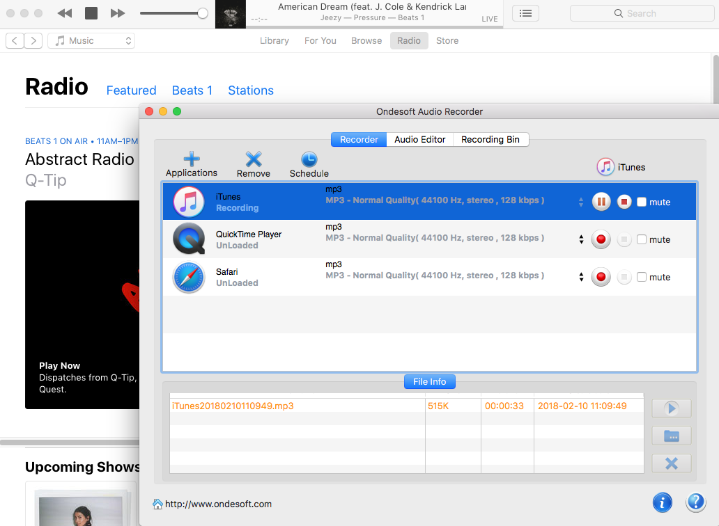 grabar iTunes radio en mac