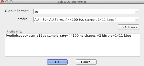 seleccione el formato de salida de audio en Mac