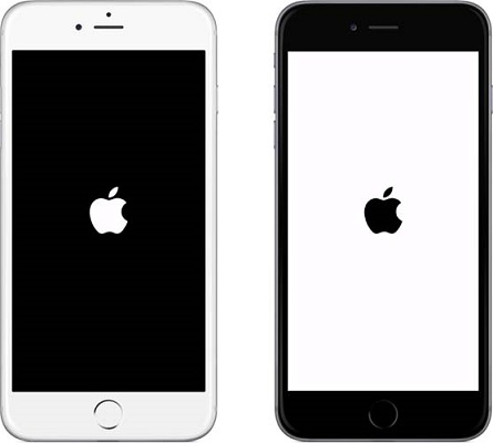 iPhone pegado en el logotipo de Apple
