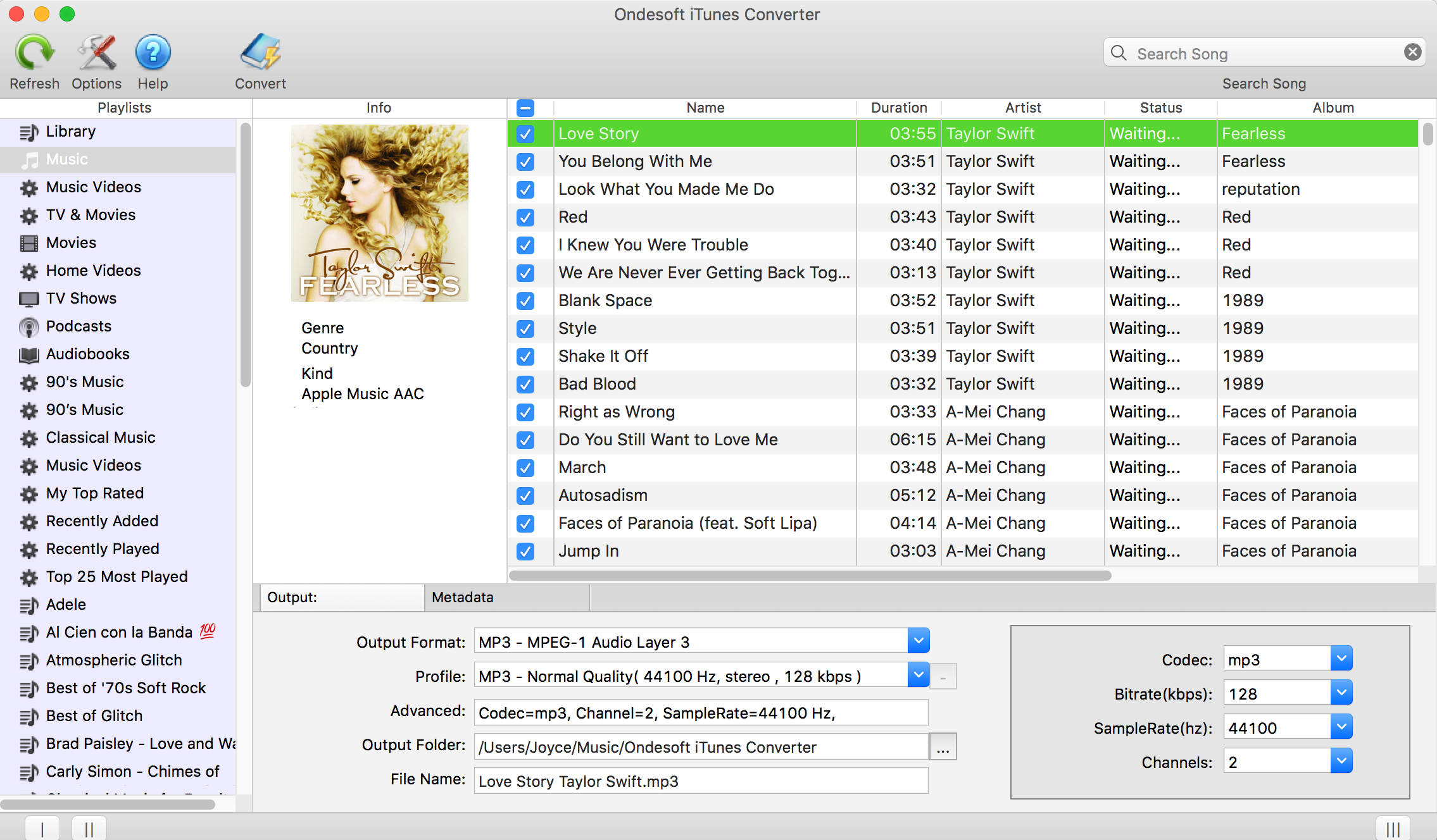Convertir iTunes M4P a MP3