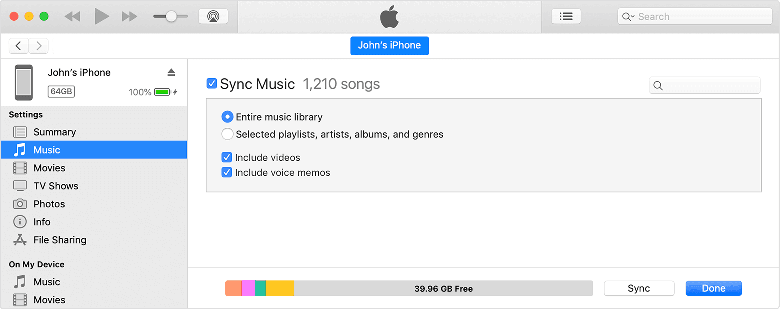 sincronizar música de Spotify con iPod