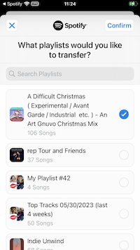 transferir listas de reproducción de Spotify a Apple Music