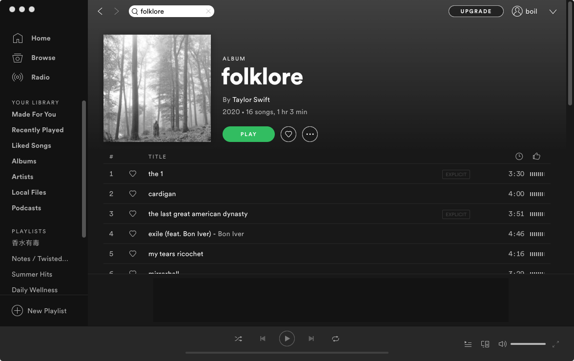 descargar álbum folklore a mp3