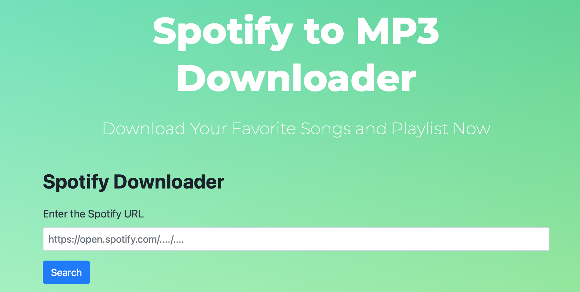 Descargador de música de Spotify