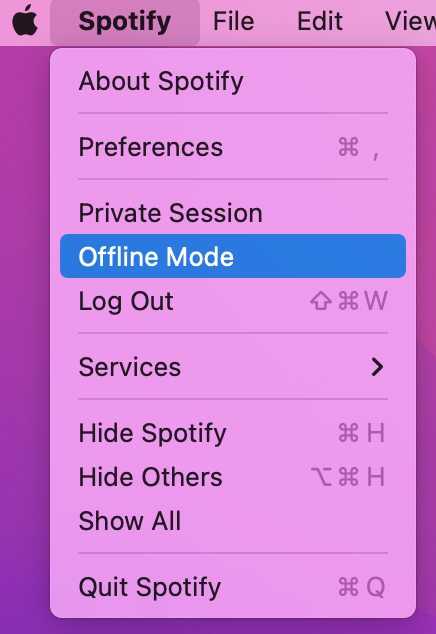 Spotify sin conexión para Mac